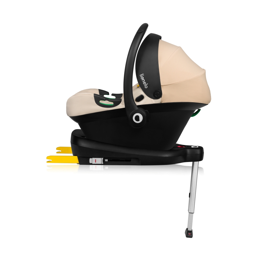 Lionelo - Seggiolino auto con base ASTRID SET i-Size 40-87 cm Beige Sabbia