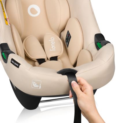 Lionelo - Seggiolino auto con base ASTRID SET i-Size 40-87 cm Beige Sabbia