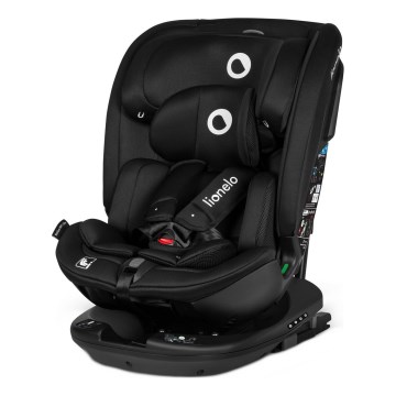 Lionelo - Seggiolino auto con base girevole BASTIAAN i-Size 40-150 cm Black Carbon