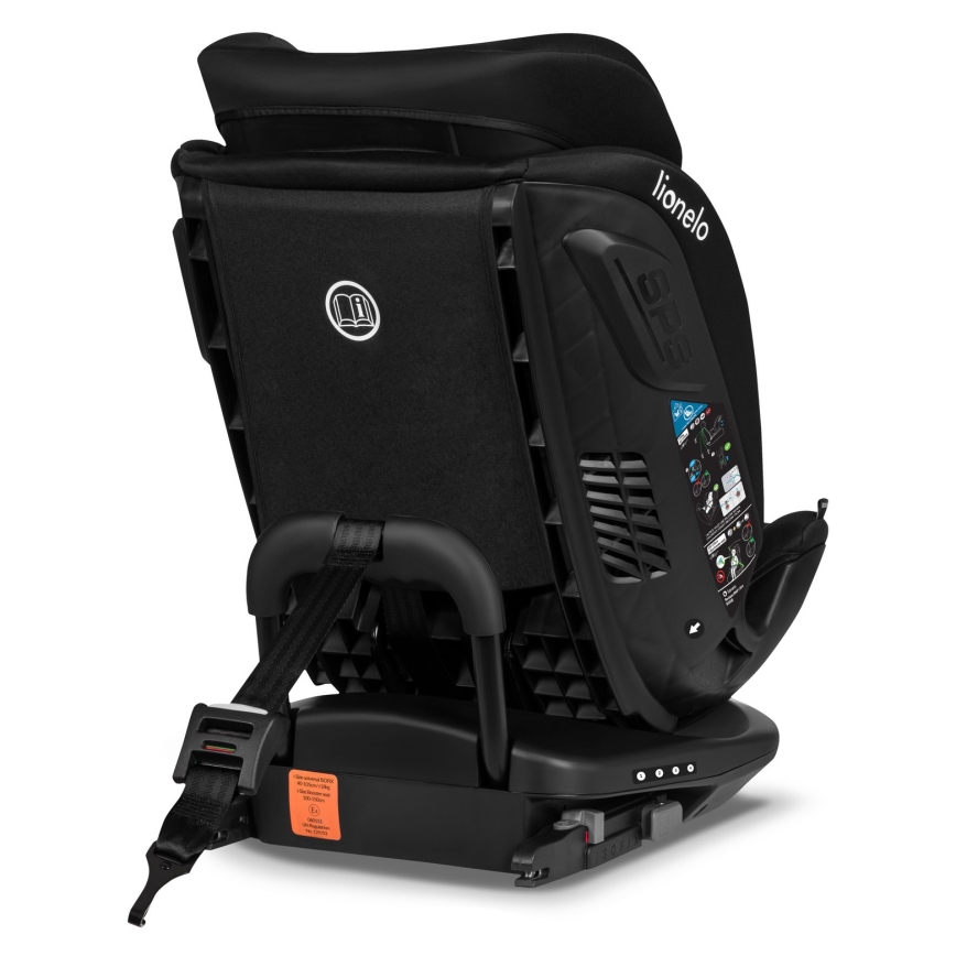Lionelo - Seggiolino auto con base girevole BASTIAAN i-Size 40-150 cm Black Carbon