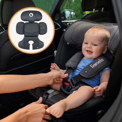 Lionelo - Seggiolino auto con base girevole BASTIAAN i-Size 40-150 cm Grey Stone