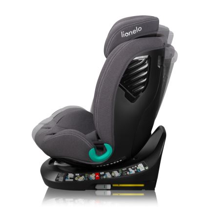 Lionelo - Seggiolino auto con base girevole BASTIAAN ONE i-Size 40-150 cm Grigio Pietra