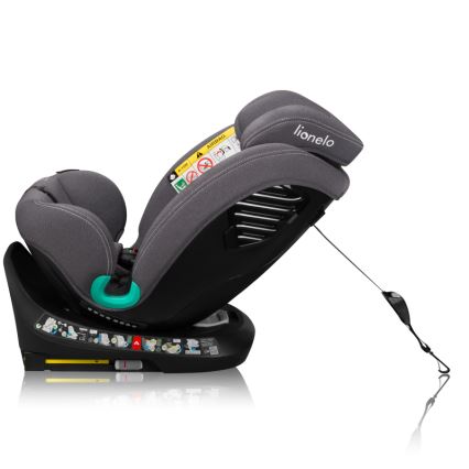 Lionelo - Seggiolino auto con base girevole BASTIAAN ONE i-Size 40-150 cm Grigio Pietra