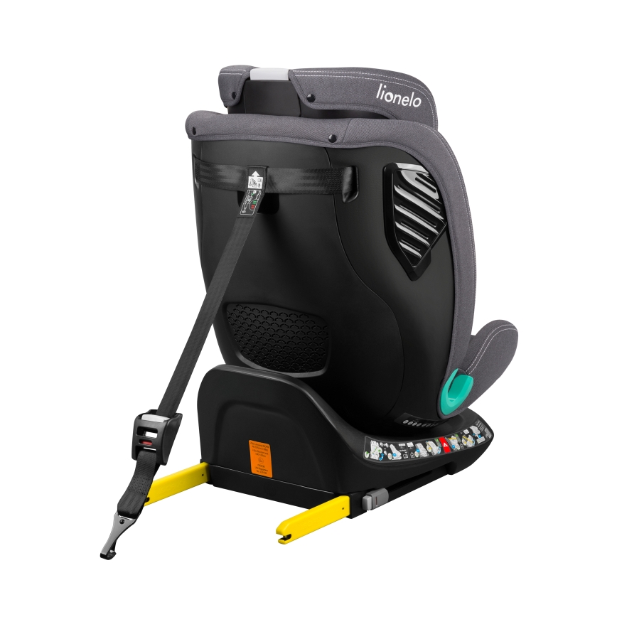 Lionelo - Seggiolino auto con base girevole BASTIAAN ONE i-Size 40-150 cm Grigio Pietra