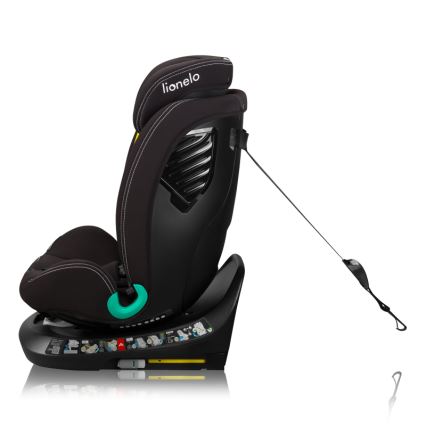 Lionelo - Seggiolino auto con base girevole BASTIAAN ONE i-Size 40-150 cm Black Carbon