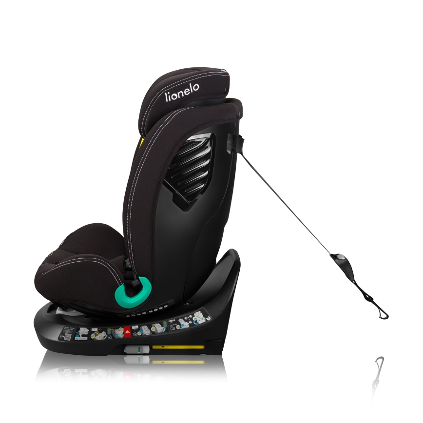 Lionelo - Seggiolino auto con base girevole BASTIAAN ONE i-Size 40-150 cm Black Carbon
