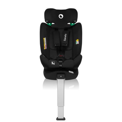 Lionelo - Seggiolino auto con base girevole BRAAM AIR i-Size 40-150 cm Nero carbone