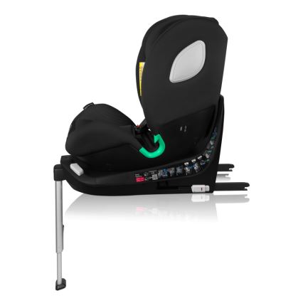 Lionelo - Seggiolino auto con base girevole BRAAM AIR i-Size 40-150 cm Nero carbone