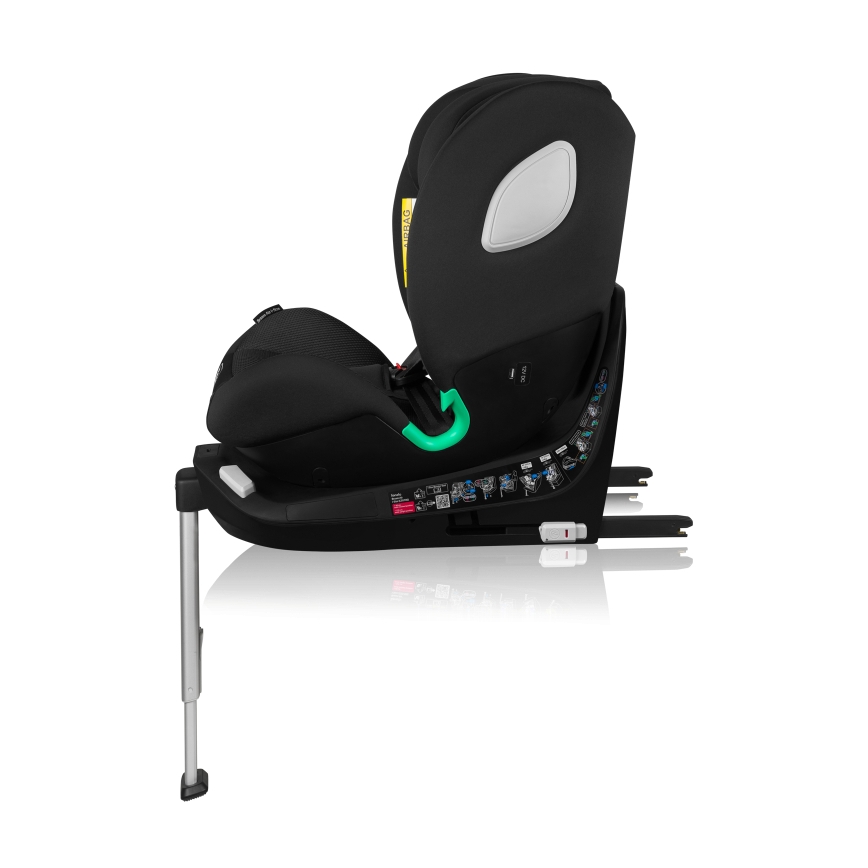 Lionelo - Seggiolino auto con base girevole BRAAM AIR i-Size 40-150 cm Nero carbone