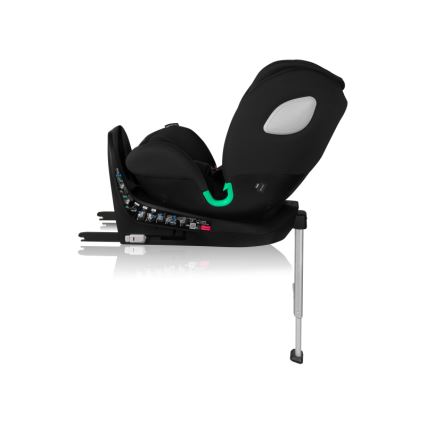 Lionelo - Seggiolino auto con base girevole BRAAM AIR i-Size 40-150 cm Nero carbone