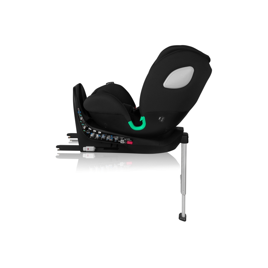 Lionelo - Seggiolino auto con base girevole BRAAM AIR i-Size 40-150 cm Nero carbone