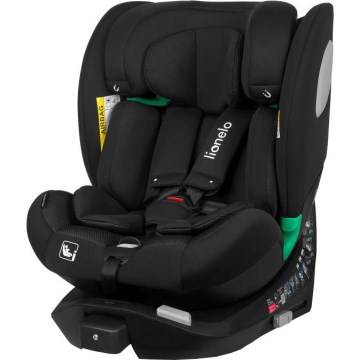 Lionelo - Seggiolino auto con base girevole BRAAM AIR i-Size 40-150 cm Nero carbone