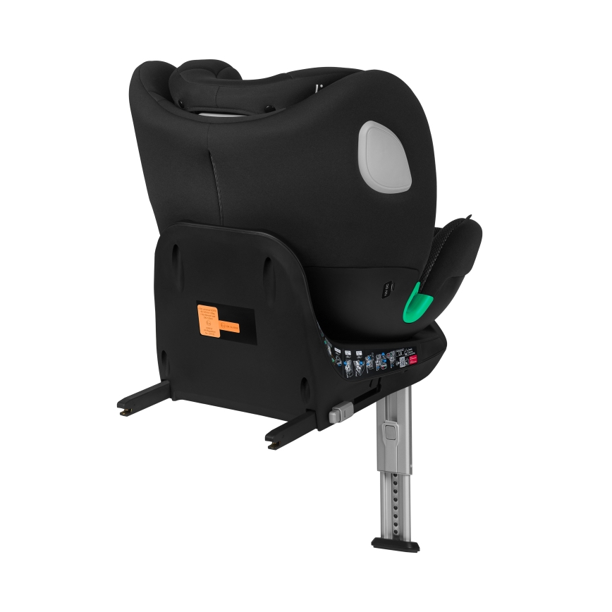 Lionelo - Seggiolino auto con base girevole BRAAM AIR i-Size 40-150 cm Black Carbon