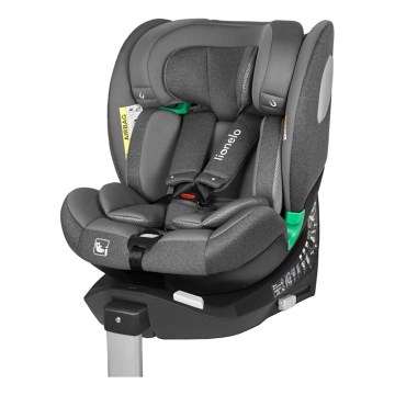 Lionelo - Seggiolino auto con base girevole BRAAM i-Size 40-150 cm Grey Stone
