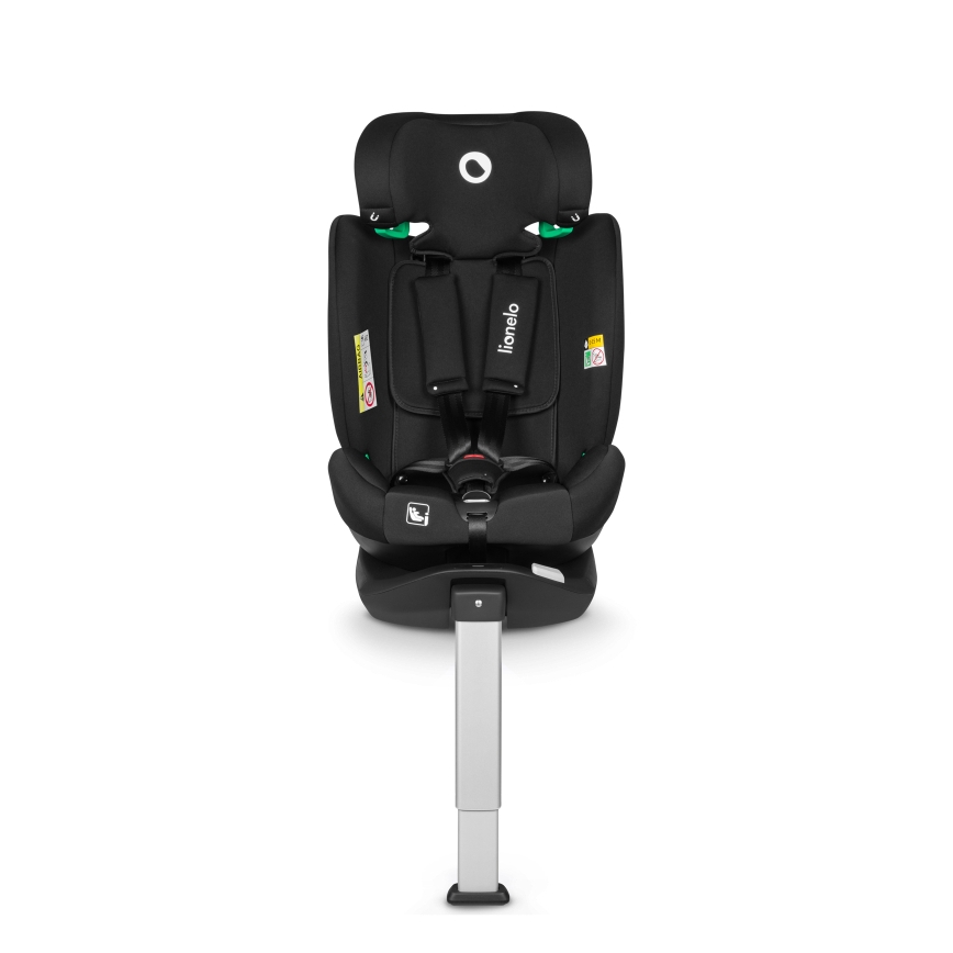 Lionelo - Seggiolino auto con base girevole BRAAM i-Size 40-150 cm Nero Carbonio