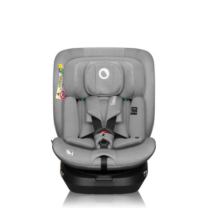 Lionelo - Seggiolino auto con base girevole BRAVE i-Size 40-150 cm Grigio Pietra