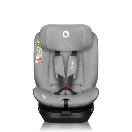 Lionelo - Seggiolino auto con base girevole BRAVE i-Size 40-150 cm Grigio Pietra