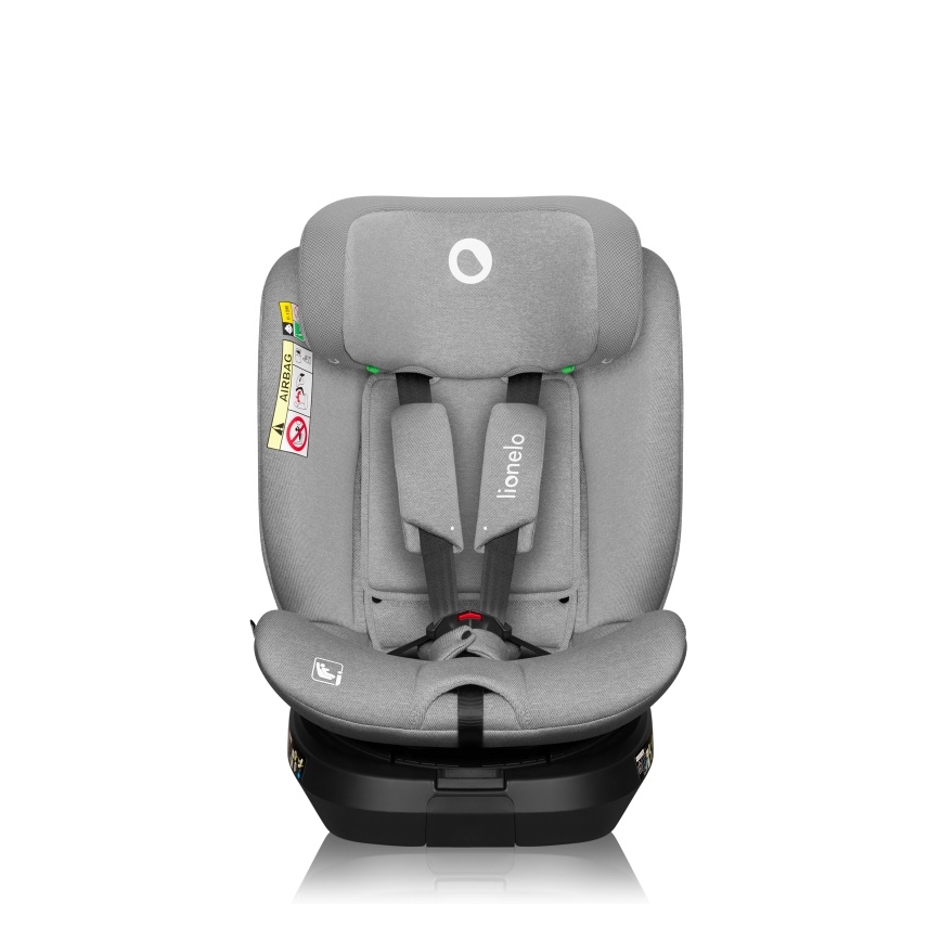 Lionelo - Seggiolino auto con base girevole BRAVE i-Size 40-150 cm Grigio Pietra