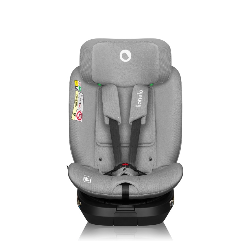 Lionelo - Seggiolino auto con base girevole BRAVE i-Size 40-150 cm Grigio Pietra