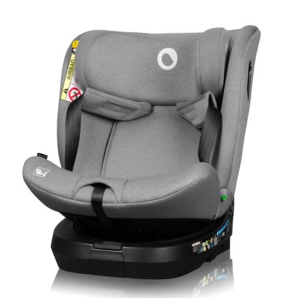 Lionelo - Seggiolino auto con base girevole BRAVE i-Size 40-150 cm Grigio Pietra
