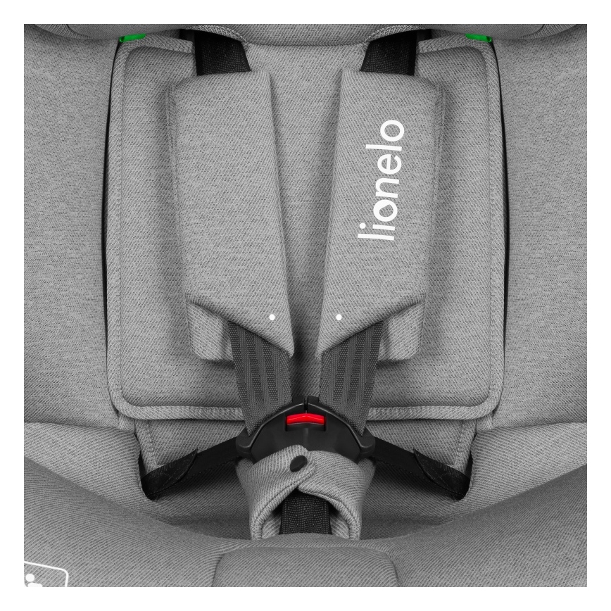 Lionelo - Seggiolino auto con base girevole BRAVE i-Size 40-150 cm Grigio Pietra