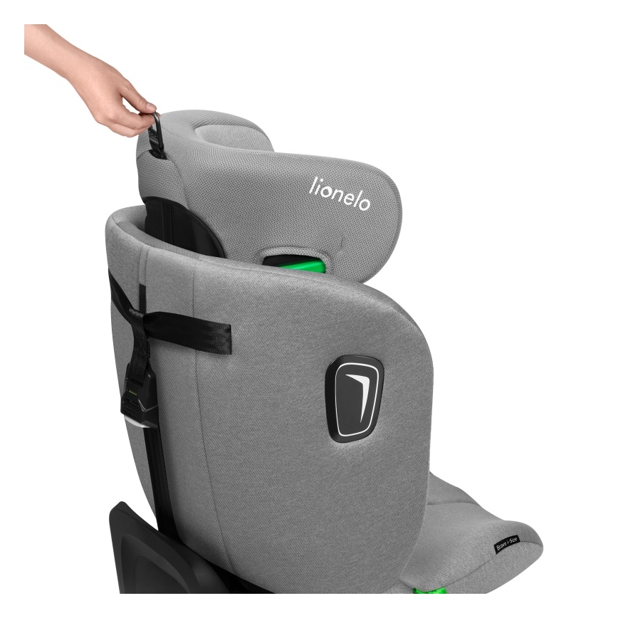 Lionelo - Seggiolino auto con base girevole BRAVE i-Size 40-150 cm Grigio Pietra