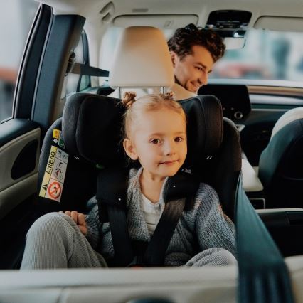 Lionelo - Seggiolino auto con base girevole BRAVE i-Size 40-150 cm Nero Carbon