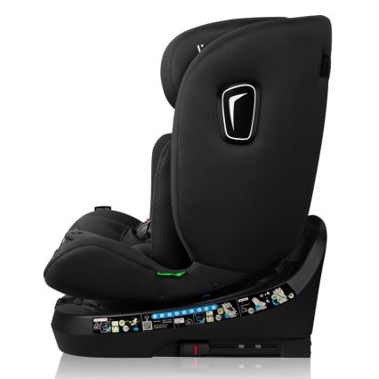 Lionelo - Seggiolino auto con base girevole BRAVE i-Size 40-150 cm Nero Carbon