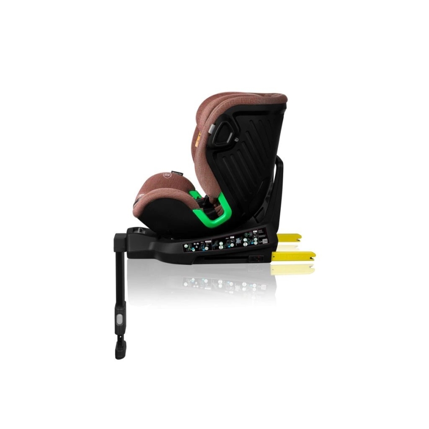 Lionelo - Seggiolino auto con base girevole HARMONY i-Dimensioni 40-150 cm color mattone