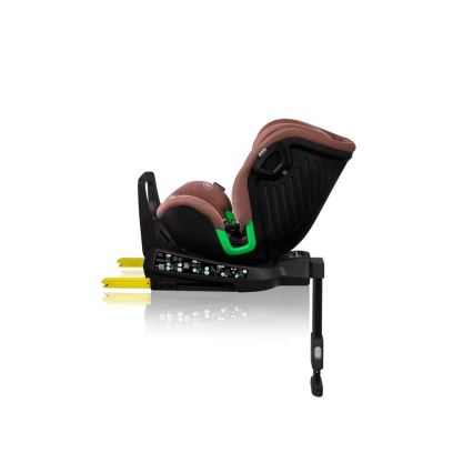 Lionelo - Seggiolino auto con base girevole HARMONY i-Dimensioni 40-150 cm color mattone