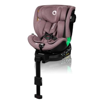 Lionelo - Seggiolino auto con base girevole HARMONY i-Dimensioni 40-150 cm rosa