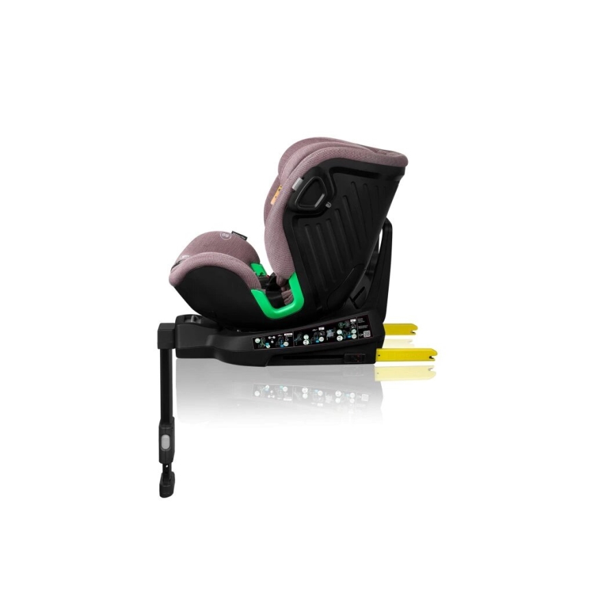 Lionelo - Seggiolino auto con base girevole HARMONY i-Dimensioni 40-150 cm rosa