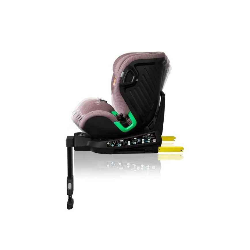 Lionelo - Seggiolino auto con base girevole HARMONY i-Dimensioni 40-150 cm rosa