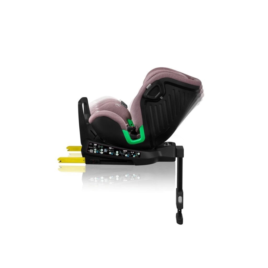 Lionelo - Seggiolino auto con base girevole HARMONY i-Dimensioni 40-150 cm rosa
