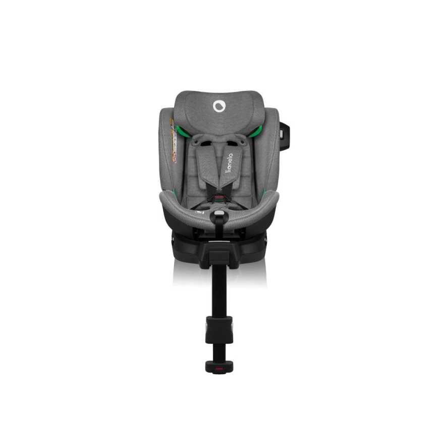 Lionelo - Seggiolino auto con base girevole HARMONY i-Size 40-150 cm nero/grigio