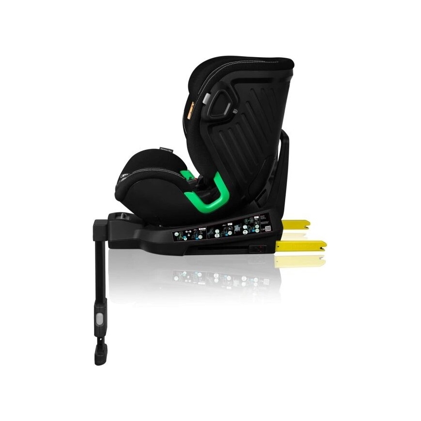 Lionelo - Seggiolino auto con base girevole HARMONY i-Size 40-150 cm nero