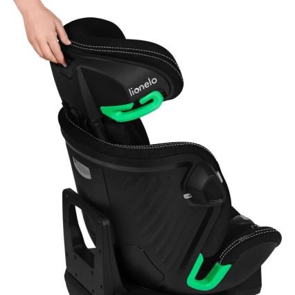 Lionelo - Seggiolino auto con base girevole HARMONY i-Size 40-150 cm nero