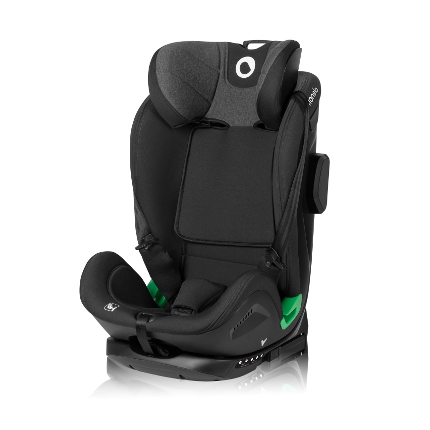 Lionelo - Seggiolino auto con base girevole HARPER i-Size 76-150 cm Black Carbon