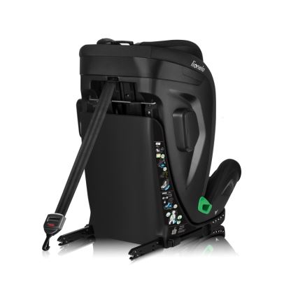 Lionelo - Seggiolino auto con base girevole HARPER i-Size 76-150 cm Black Carbon