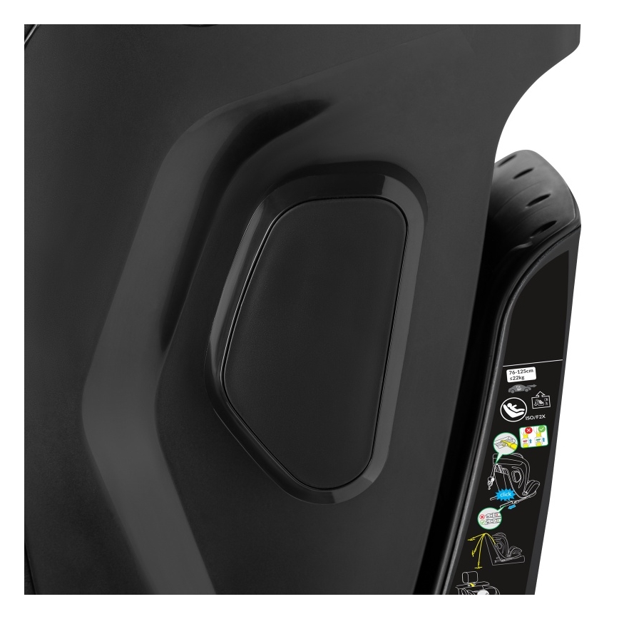 Lionelo - Seggiolino auto con base girevole HARPER i-Size 76-150 cm Black Carbon