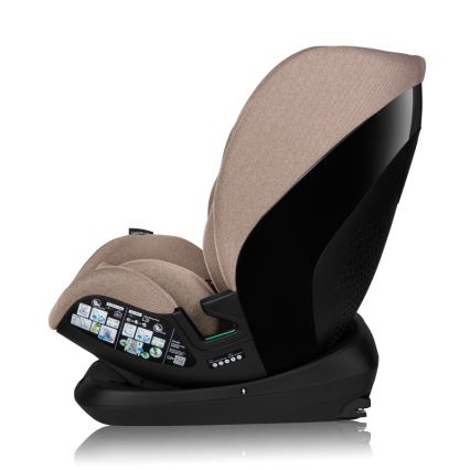 Lionelo - Seggiolino auto con base girevole LAVENDER i-Size 76-150 cm Beige Latte