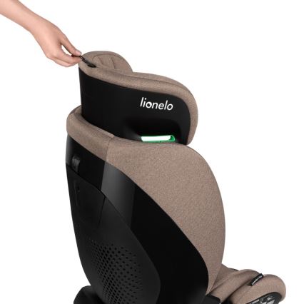 Lionelo - Seggiolino auto con base girevole LAVENDER i-Size 76-150 cm Beige Latte