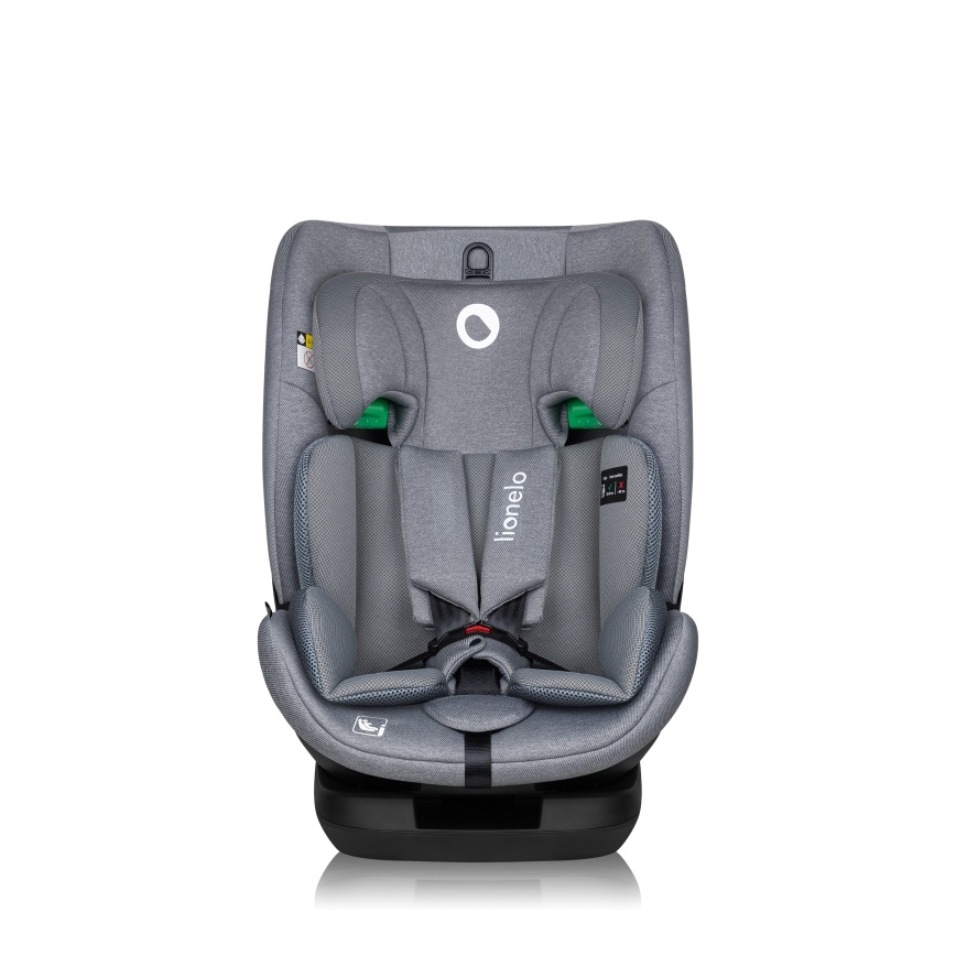 Lionelo - Seggiolino auto con base girevole LAVENDER i-Size 76-150 cm Grigio Pietra
