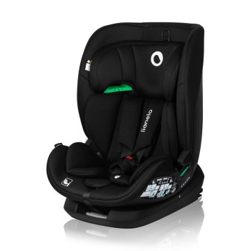 Lionelo - Seggiolino auto con base girevole LAVENDER i-Size 76-150 cm Nero Carbonio