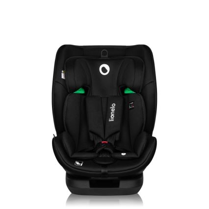 Lionelo - Seggiolino auto con base girevole LAVENDER i-Size 76-150 cm Nero Carbonio