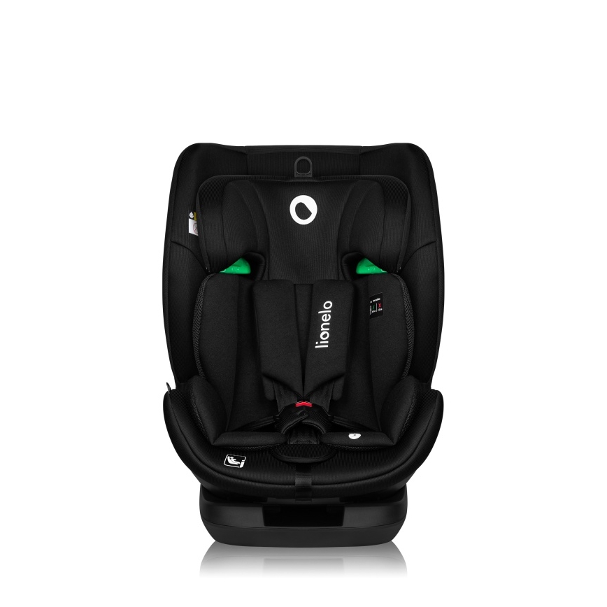 Lionelo - Seggiolino auto con base girevole LAVENDER i-Size 76-150 cm Nero Carbonio