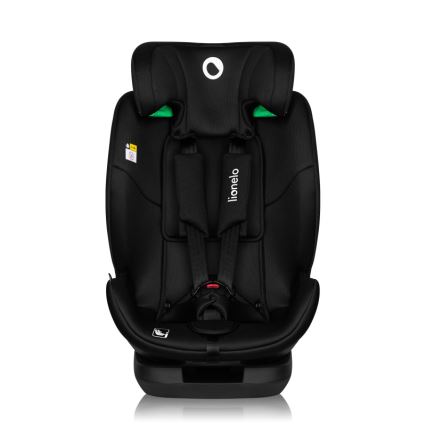 Lionelo - Seggiolino auto con base girevole LAVENDER i-Size 76-150 cm Nero Carbonio