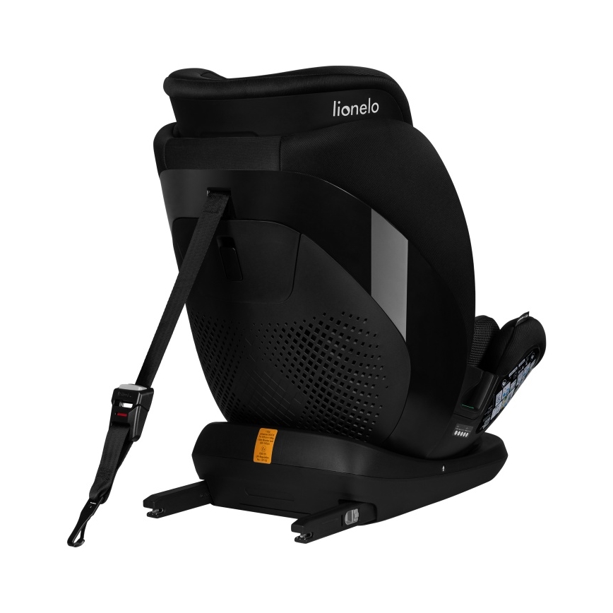 Lionelo - Seggiolino auto con base girevole LAVENDER i-Size 76-150 cm Nero Carbonio