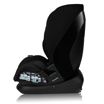 Lionelo - Seggiolino auto con base girevole LAVENDER i-Size 76-150 cm Nero Carbonio