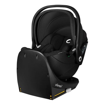 Lionelo - Seggiolino auto con base girevole MOXIE SET i-Size 40-87 cm Black Carbon